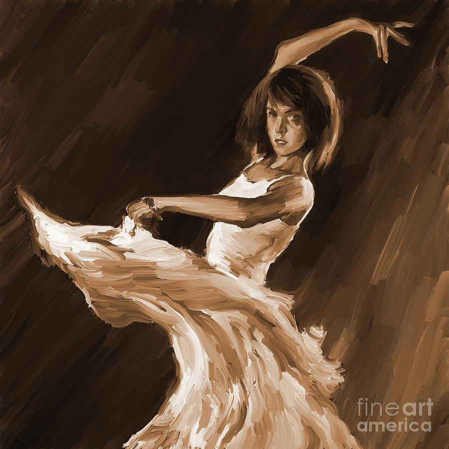 Swan Painting - Ballet Dance 0801 by Gull G
