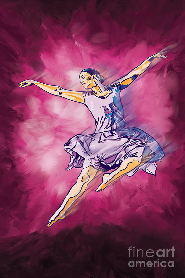 Ballet Dancer 01 Painting by Tim Gilliland - Fine Art America