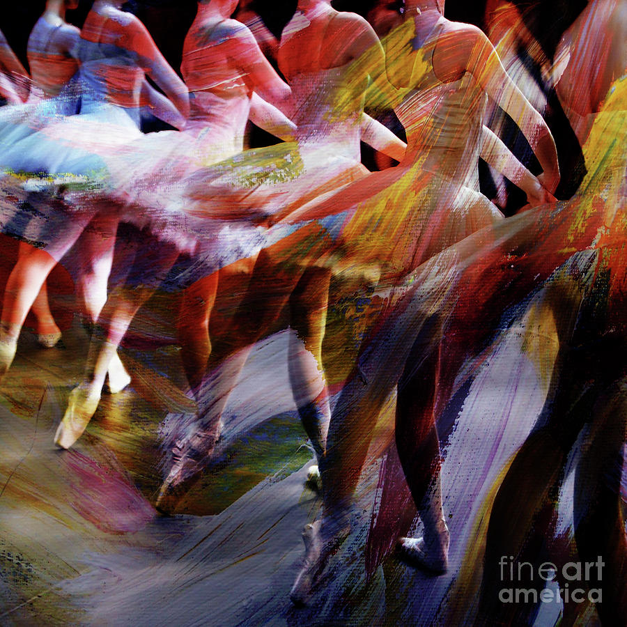 Swan Painting - Ballet Dancers 02 by Gull G