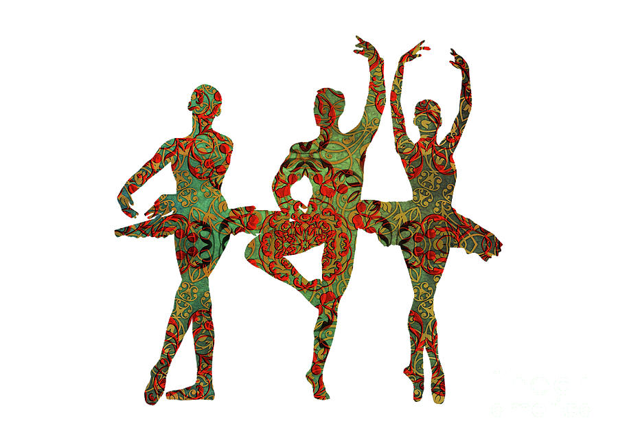Ballet dancers Digital Art by Justyna Jaszke JBJart