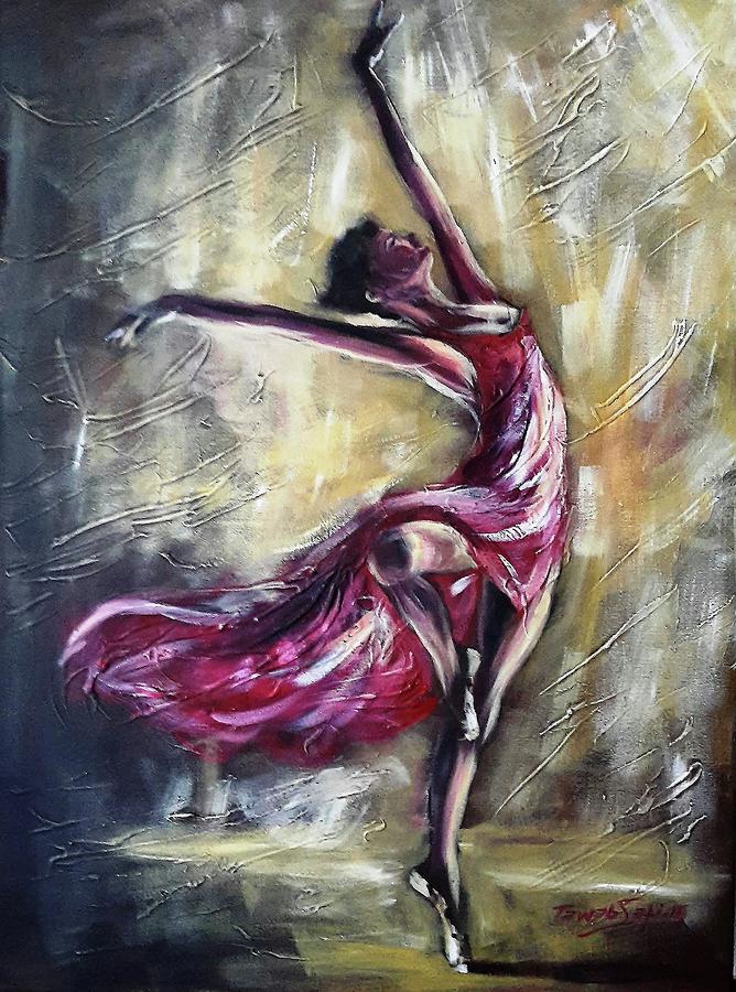 Ballet dancers Painting by Tawab Safi - Fine Art America