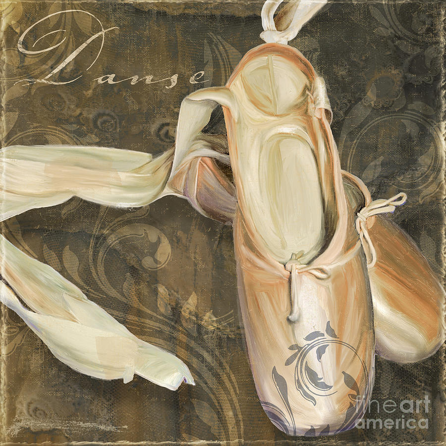 Ballet Slippers Painting - Ballet Danse En Pointe by Mindy Sommers
