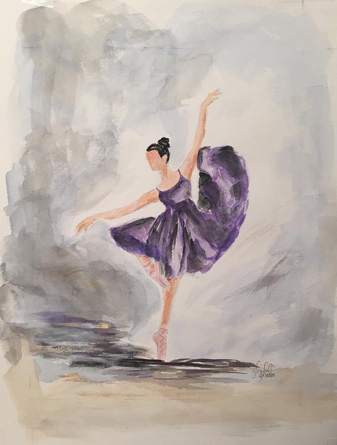 Ballet in Purple Painting by Glenda Grubbs - Fine Art America