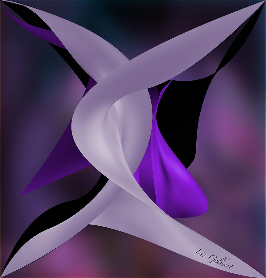 Abstract Digital Art - Ballet Of the Scarves by Iris Gelbart