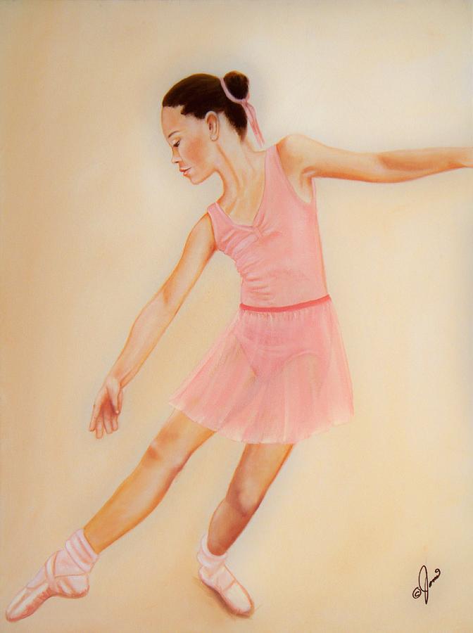 Portrait Painting - Ballet Practice by Joni McPherson