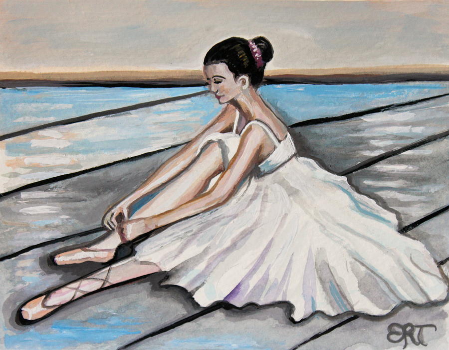Ballet Rehearsal Painting by Elizabeth Robinette Tyndall