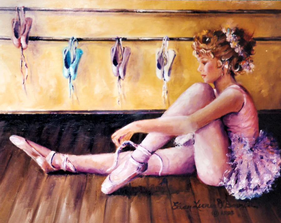Ballet Painting - Ballet Rehearsal by Ellen Lerner ODonnell