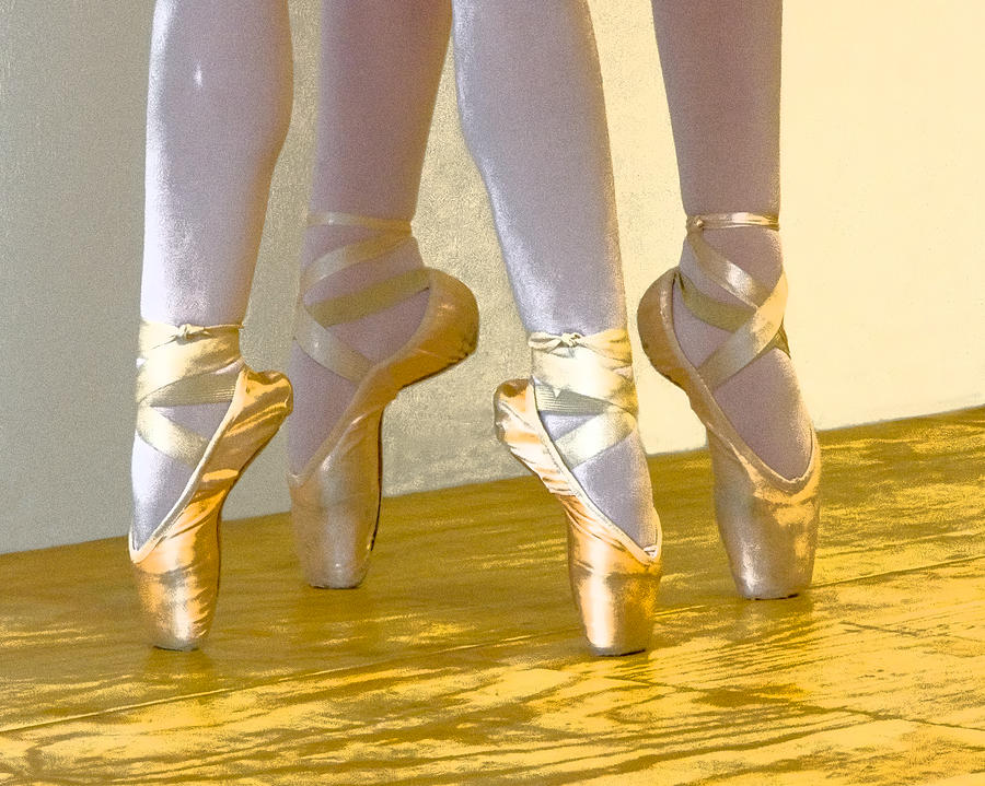 Ballet Second Position in Gold Photograph by Ginger Wakem