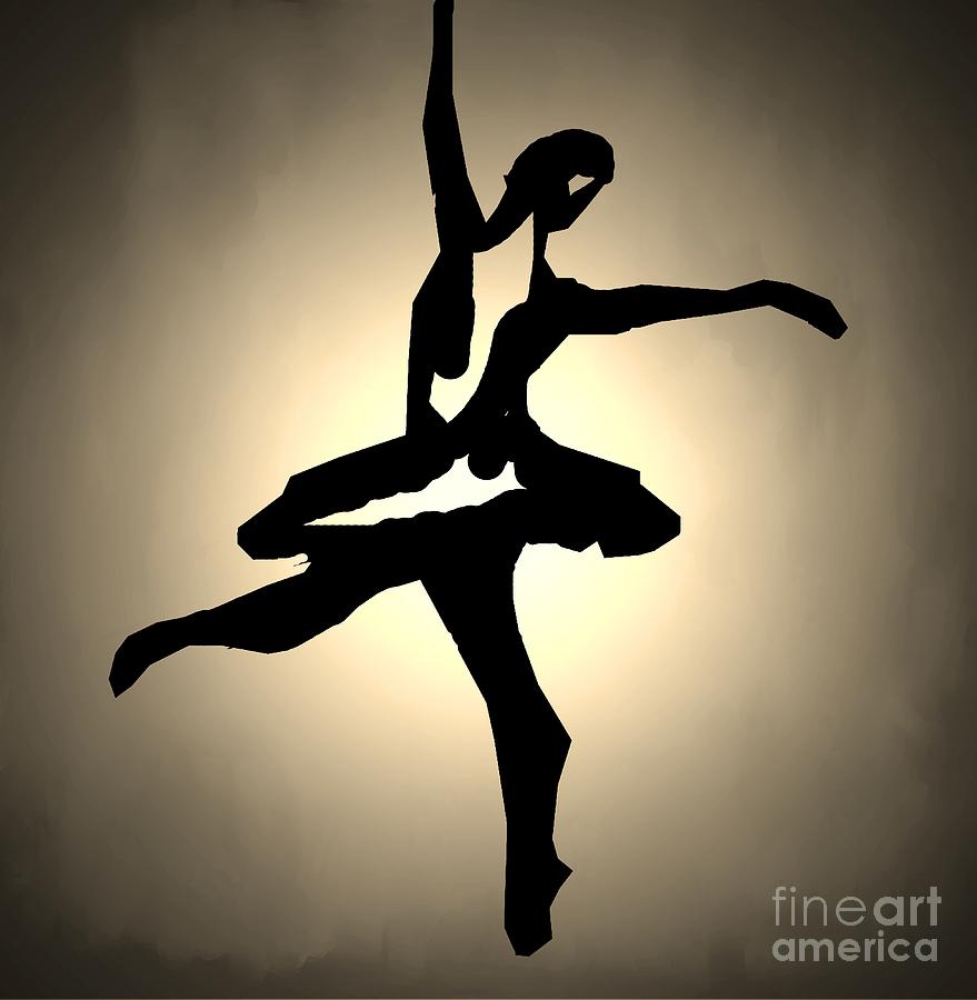 Ballet Spotlight Sepia Drawing