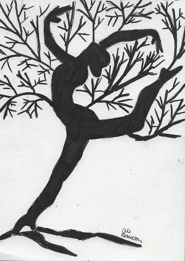 Ballet Tree Drawing by Ali Baucom