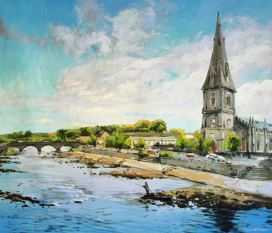 Ballina On The Moy 11 Painting by Conor McGuire