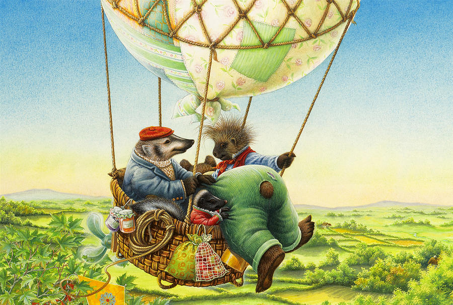 Ballon Ride Painting by Lynn Bywaters