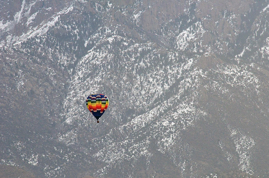 Ballon verses Mountain Photograph by David Arment