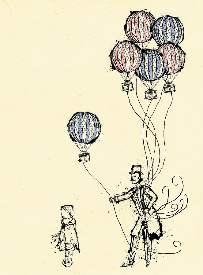 Vintage Digital Art - Ballons for Sale by William Addison