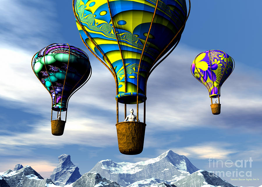 Balloon Adventure Digital Art by Sandra Bauser