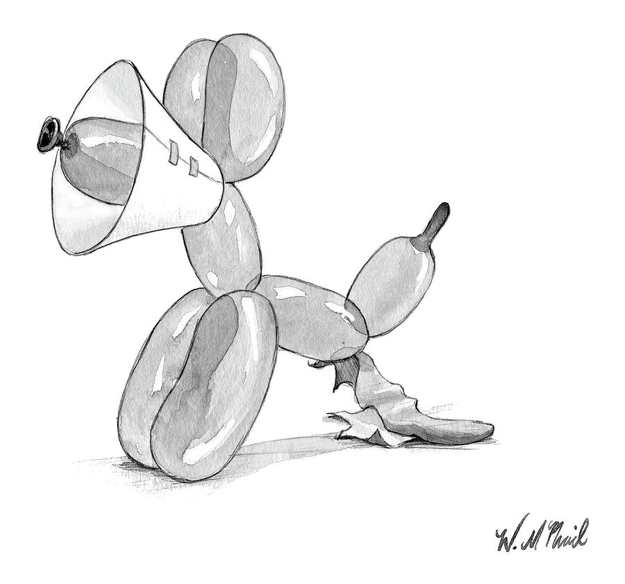 Balloon animal dog Drawing by Will McPhail | Fine Art America