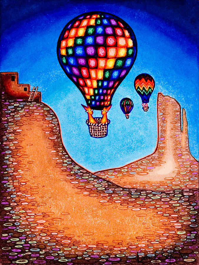 Balloon Kats Drawing by Laurie Tietjen