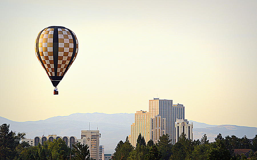 Balloon Over Reno Photograph by AJ Schibig
