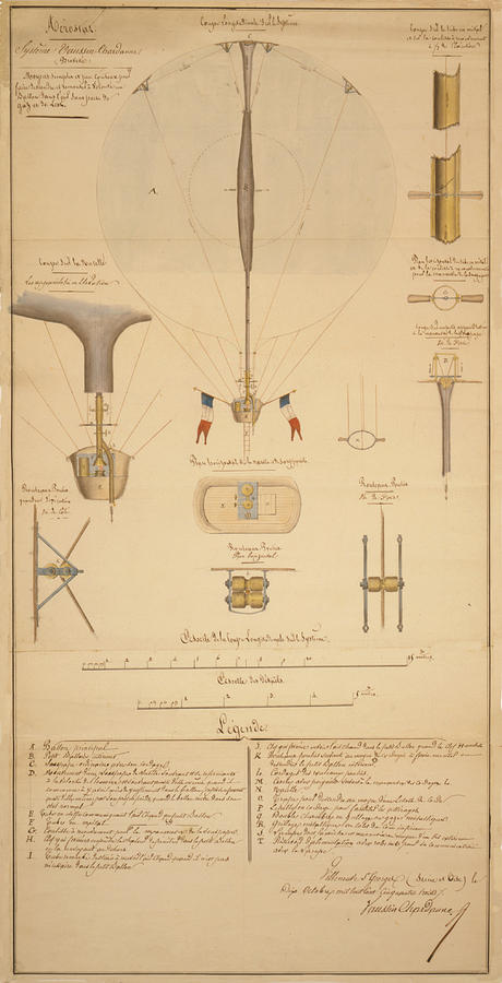 Balloon Patent Drawing by Vintage Pix