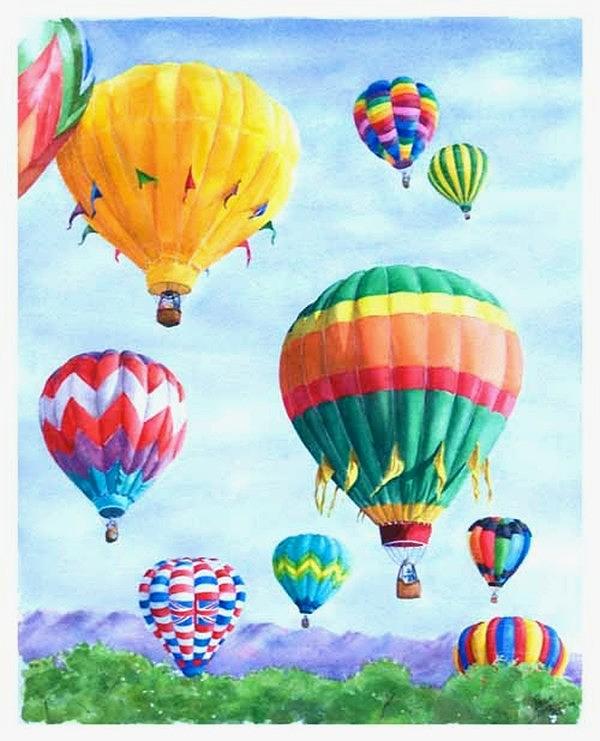 Balloon Race Painting by Paula Farris-Reed - Fine Art America