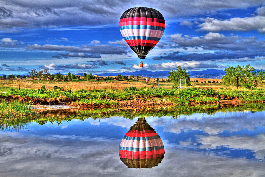 Spring Photograph - Balloon Reflections by Scott Mahon