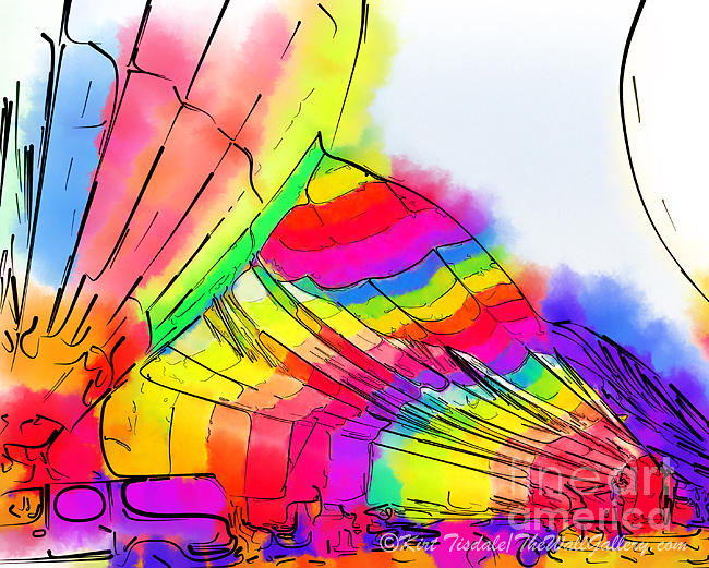 Hot Air Balloons Digital Art - Balloon Setup by Kirt Tisdale Hot Air Balloons Digital Art - Balloon Setup by Kirt Tisdale