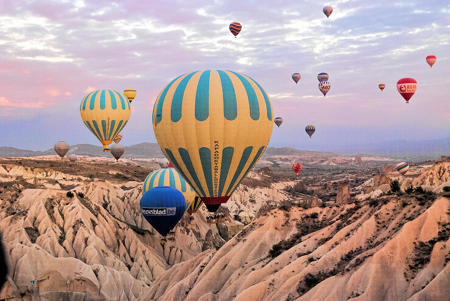 Turkey Photograph - Ballooning in the Canyons by Phyllis Taylor