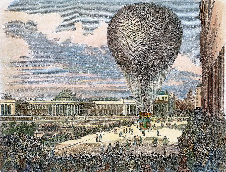 Ballooning: Nadar, 1864 Photograph by Granger