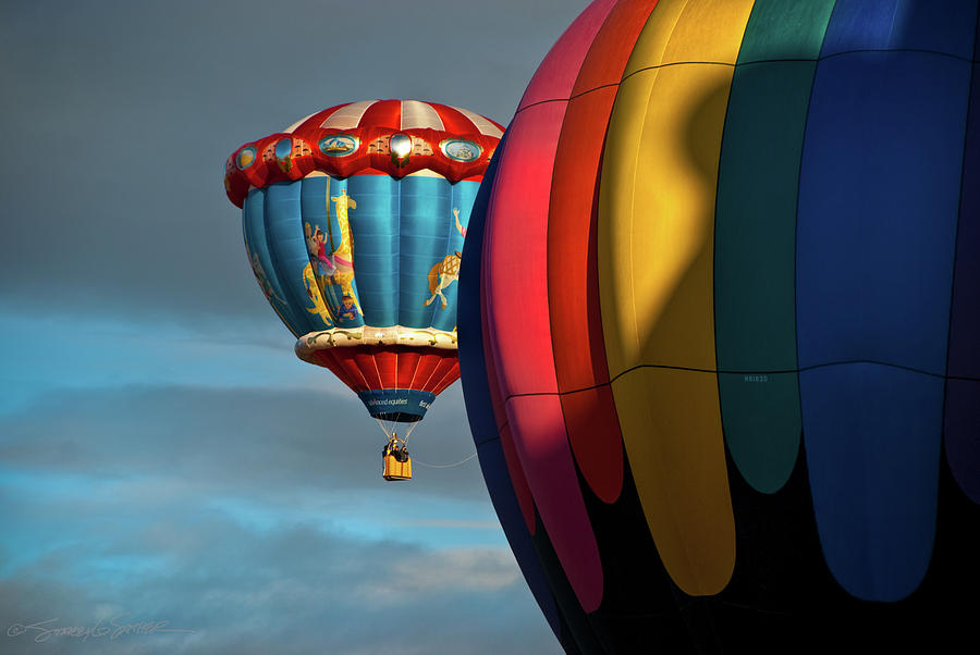 Balloons in flights Photograph by Stacey Sather