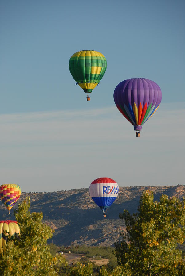 Balloons in Palo Duro Canyon Photograph by Bill Hyde