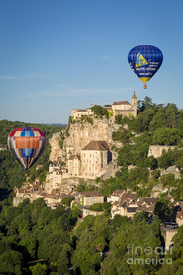 Balloons Over Rocamadour Photograph