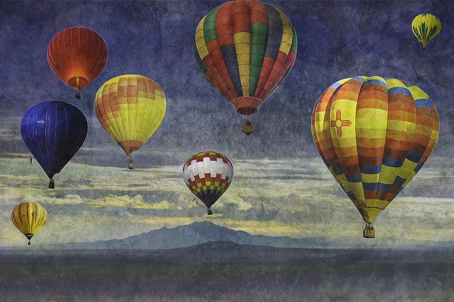 Balloons Over Sister Mountains Photograph by Melinda Ledsome