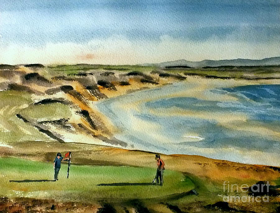 Ballybunion Links, Kerry Painting by Val Byrne