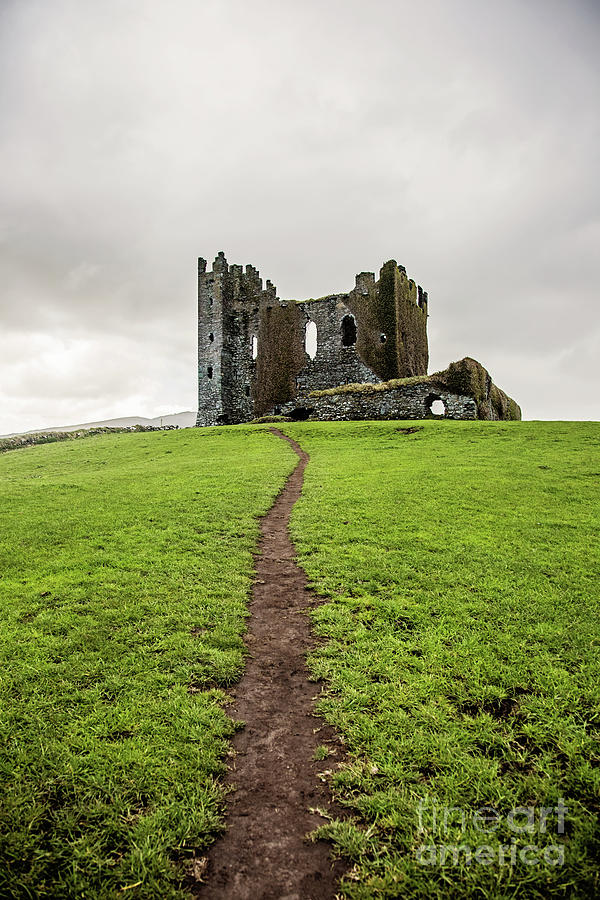 Path to the Ballycarbery Castle Ruins Photograph by Scott Pellegrin