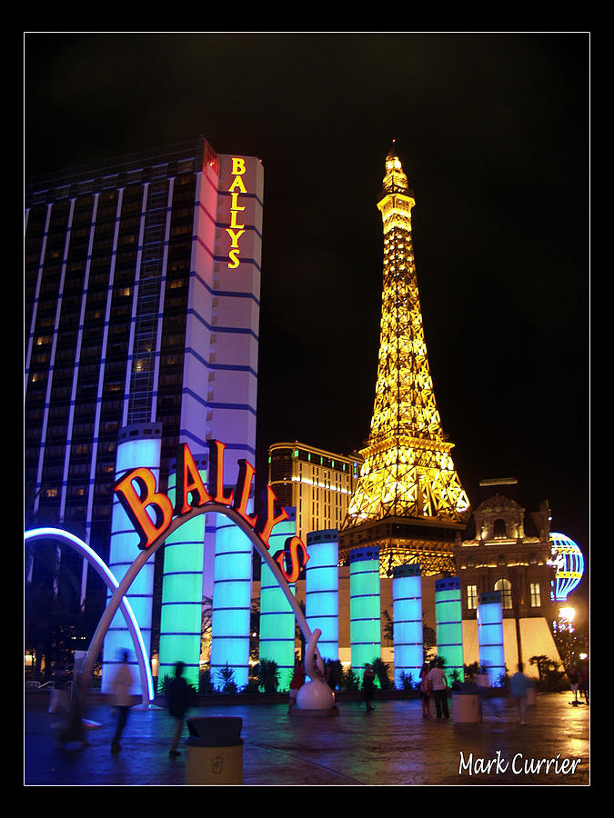 Ballys and Paris Las Vegas Photograph by Mark Currier