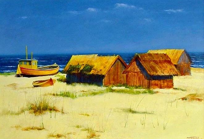 Baltic Sea Painting by Tadeusz Gazda