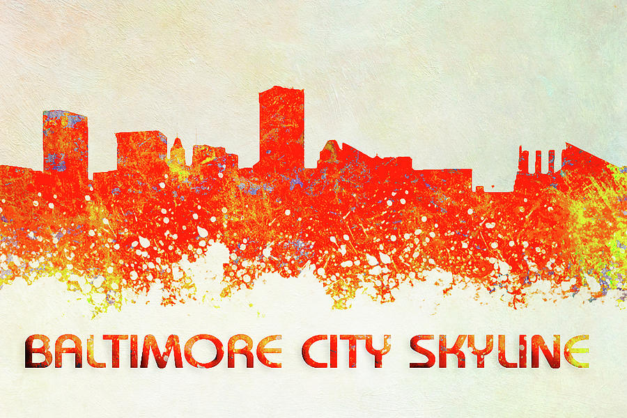 Baltimore City Skyline Digital Art by Reynaldo Williams