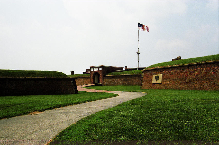 Architecture Photograph - Baltimore - Fort McHenry Winding Path 2003 by Frank Romeo