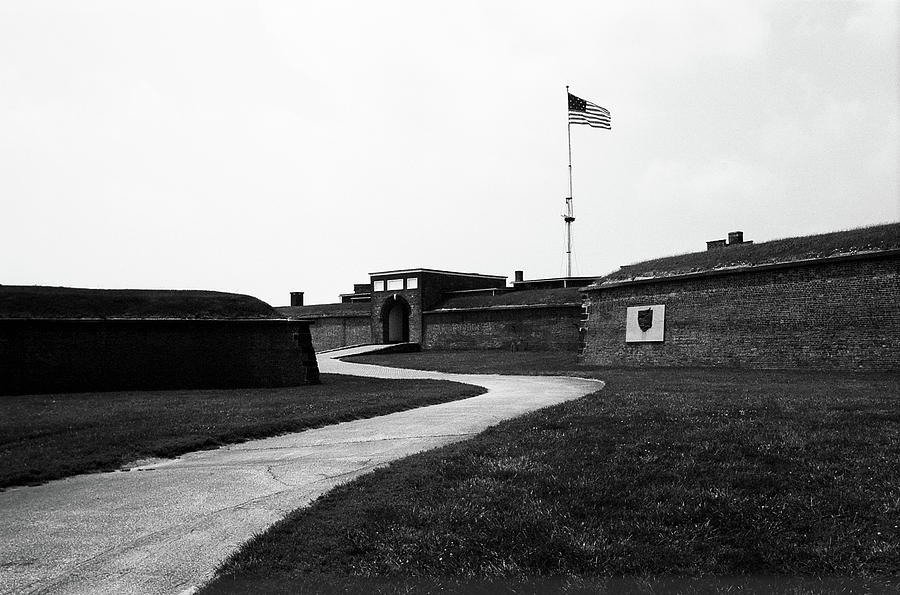 Baltimore - Fort McHenry Winding Path Sepia 2003 Photograph by Frank Romeo