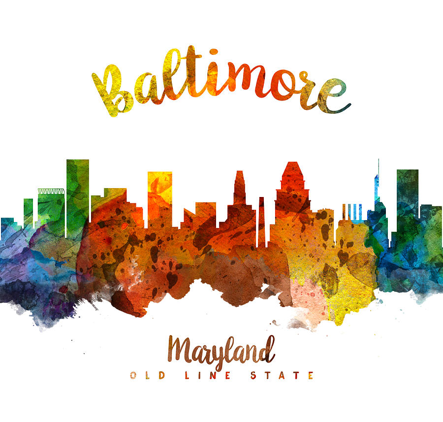 Baltimore Painting - Baltimore Maryland 26 by Aged Pixel