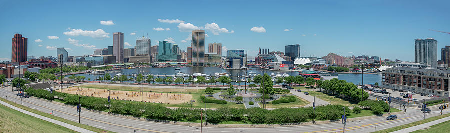 Baltimore Maryland Inner Harbor Panorama Photograph by Bert Peake