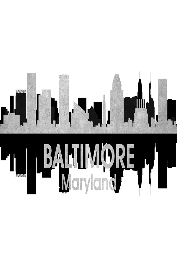 Baltimore MD 4 Vertical Digital Art by Angelina Tamez