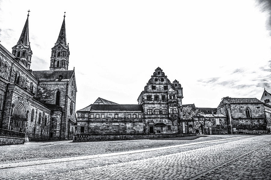 Bamberg Cathedral Black and White Photograph by Lisa Lemmons-Powers
