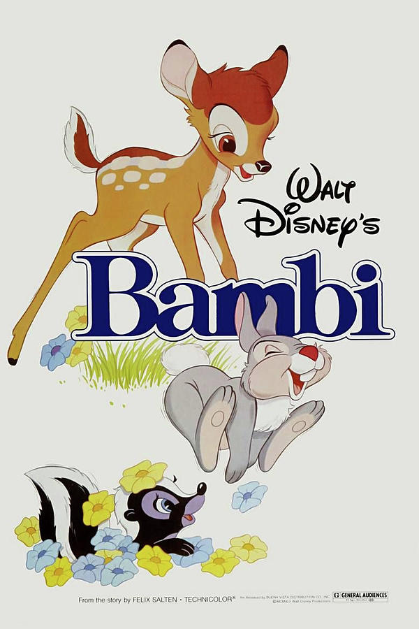 Bambi 1942 Mixed Media by Movie Poster Prints