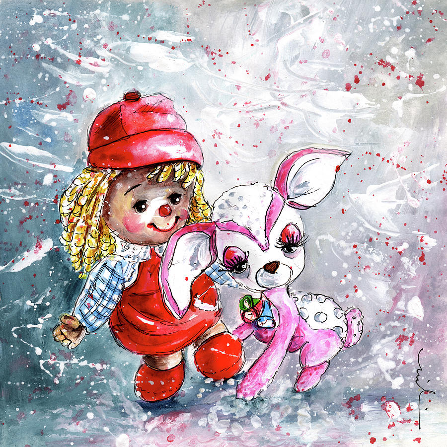 Bambi And Bambola Painting by Miki De Goodaboom Bambi And Bambola Painting by Miki De Goodaboom