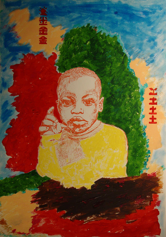 Bambino with colors Painting by Biagio Civale