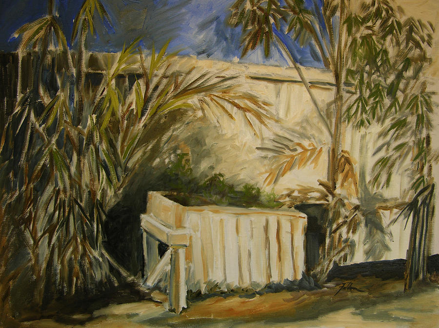 Bamboo and Herb Garden Painting by Julianne Felton
