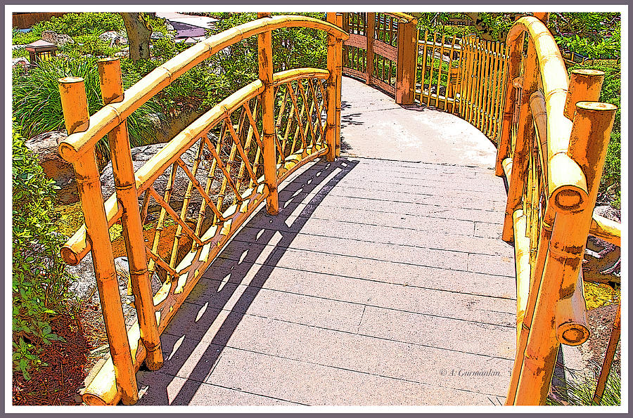 Bamboo Bridge, Japan Exhibit, Epcot, Walt Disney World Photograph by A Macarthur Gurmankin