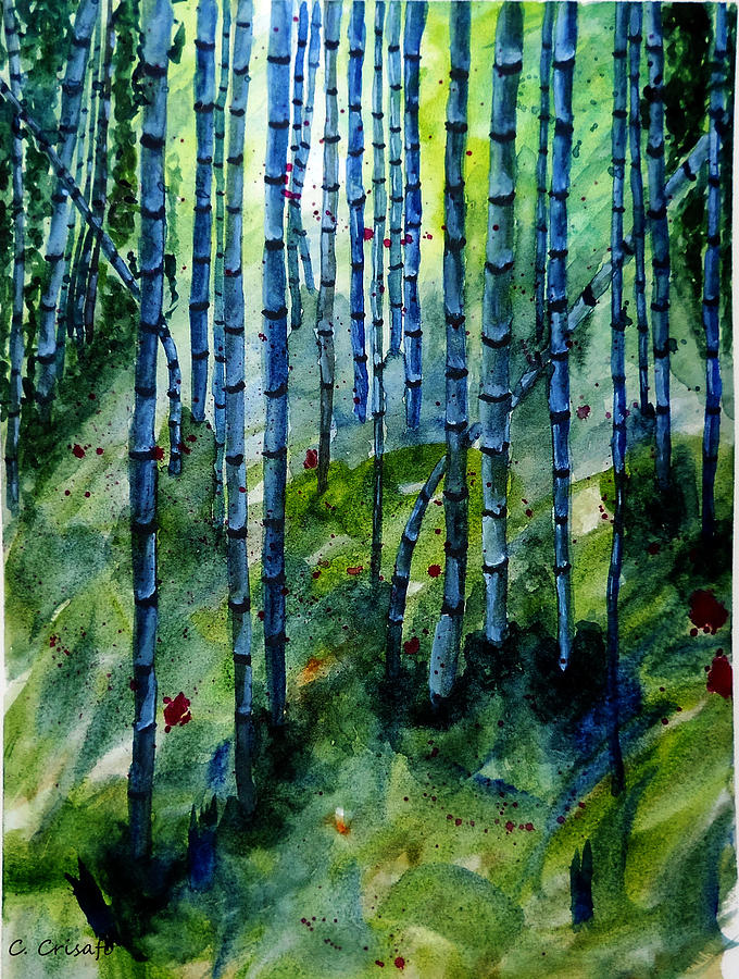 Bamboo Forest Painting by Carol Crisafi