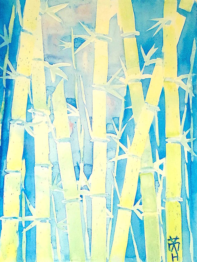 Bamboo In The Blue Painting